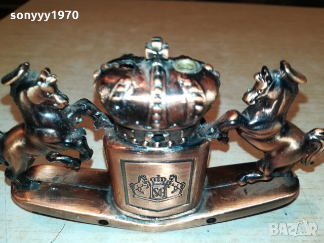 МЕТАЛНА ЗАПАЛКА С КОНЕ-ВНОС ФРАНЦИЯ 0402221247, снимка 2 - Колекции - 35669537