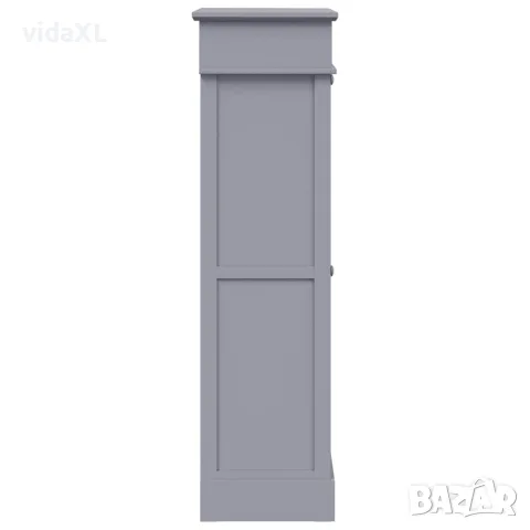 vidaXL Шкаф за обувки, сив, 50x28x98 см, дърво от пауловния, снимка 5 - Шкафове - 56146540