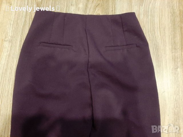 Стилен лилав панталон над глезена висока талия , снимка 8 - Панталони - 39977468