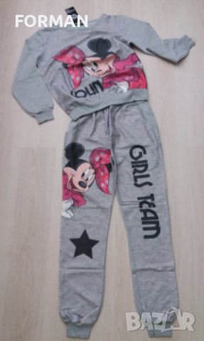СТРАХОТЕН светлосив екип с щампа Мини Маус, снимка 1