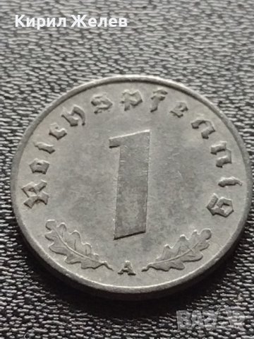 Две монети 1 райхспфенинг 1941г. / 5 райхспфенинг 1941г. Трети райх с СХВАСТИКА редки 25222, снимка 2 - Нумизматика и бонистика - 40639826