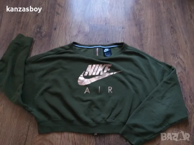 NIKE Air Cropped Zip back Sweatshirt Green - страхотна дамска блуза М, снимка 6 - Блузи с дълъг ръкав и пуловери - 48838648