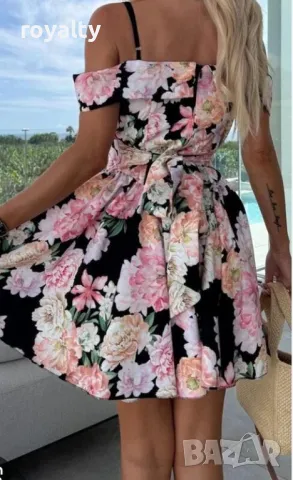 Лятна рокля на цветя, снимка 2 - Рокли - 50168974