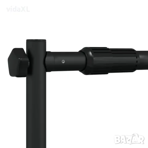 vidaXL Поставка за фон, черна, 305x243 см, стомана, снимка 7 - Светкавици, студийно осветление - 56146270