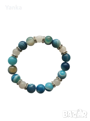 Гривна ръчна изработка - Blue , снимка 2 - Гривни - 51288086