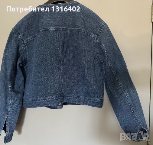 Късо дънково яке H&M, размер eur42, снимка 5 - Якета - 41639107
