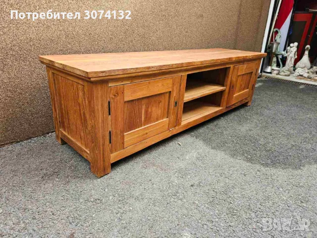 Нисък шкаф изработен изцяло от дърво, снимка 2 - Шкафове - 49029938