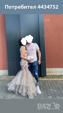 Бална рокля тип русалка., снимка 1