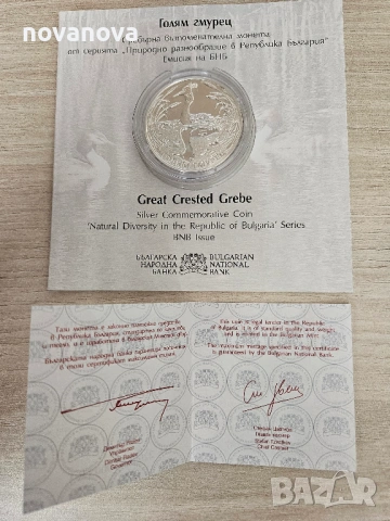 Сребърна монета Нестинарство , Голям гмурец, снимка 7 - Нумизматика и бонистика - 52419783