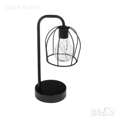 Нощна лампа, декоративна метална решетка, Led, батерии, снимка 1 - Настолни лампи - 42447846