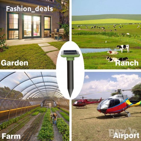 Нови 4 броя Ултразвуков слънчев соларен репелент срещу къртици гризачи, снимка 6 - Други - 39568718