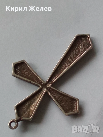 Старо сребърно кръстче 18718, снимка 7 - Колиета, медальони, синджири - 52360621