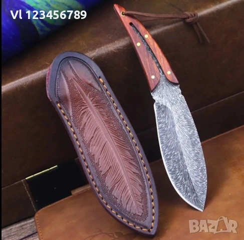 Уникален здрав нож"ПЕРО" 99х189, снимка 5 - Ножове - 53351140