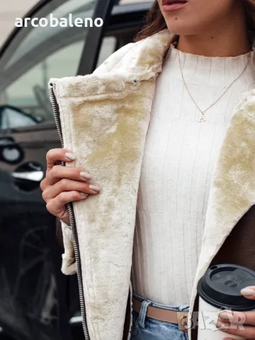 NORFDIMA Дамско кожено яке (кожух), 4цвята , снимка 16 - Якета - 47579984