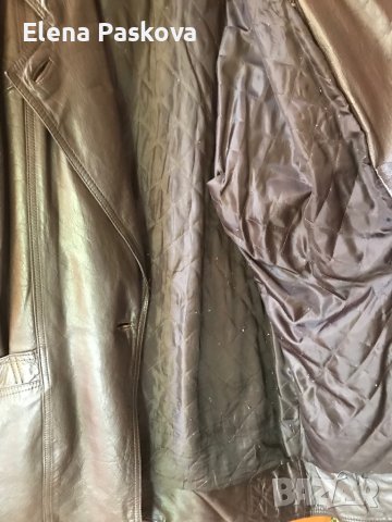 кожено яке италианско с ватирана подплата XL, снимка 2 - Якета - 42247274