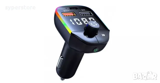 FM трансмитер Блутут Digital One SP00969 ZTB-A9, 20W, Bluetooth v.5.0 + 2xUSB + Type C  3.1A