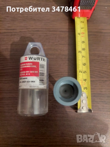 ДИАМАНТЕНО СВРЕДЛО ЗА ПЛОЧКИ Ф 8 - М14, снимка 2 - Диамантени и режещи инструменти - 53391457