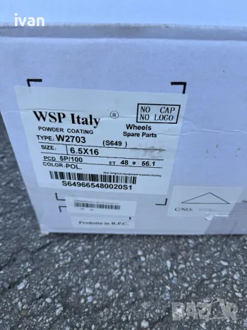 4 бр. чисто нови алуминиеви джанти WPS 16 цола 5x100, централен отвор 56.1, ET48, 6,5J, снимка 8 - Гуми и джанти - 48975236