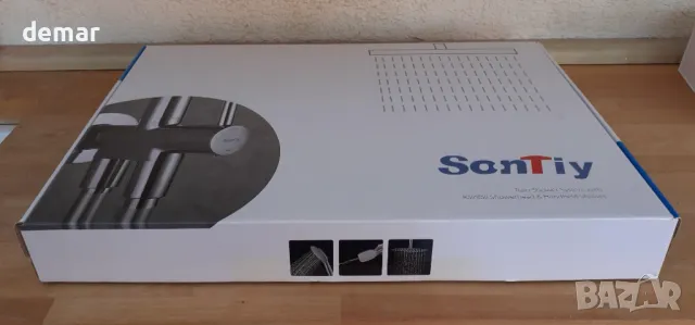 Комплект квадратни релси за душ SonTiy, XXL глава и комплект маркучи, снимка 7 - Душове - 47743222