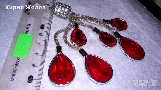 ПРЕКРАСНА СРЕБРИСТА ФЕШЪН - АРТ ВИСУЛКА КРИСТАЛНО УКРАШЕНИЕ 25282, снимка 3 - Други - 39082411