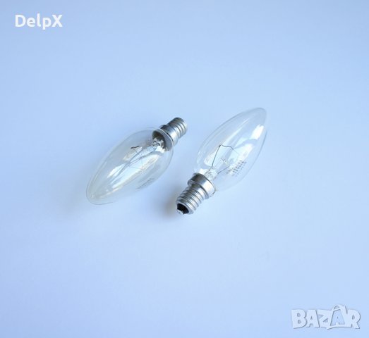 Лампа свещ прозрачна с цокъл E14 220V 60W