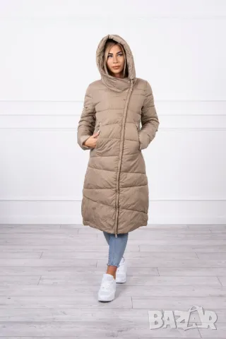 Дамско дълго яке плюс подарък , снимка 2 - Якета - 49033105