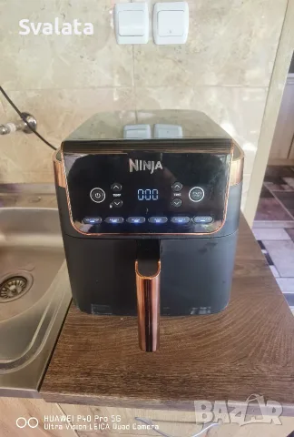 Фритюрник без мазнина Ninja Air Fryer MAX PRO, 6,2 л, черен/кафяв, с множество функции