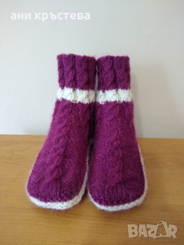 безшевни удобни ръчно плетени терлички , снимка 2 - Други - 41222697