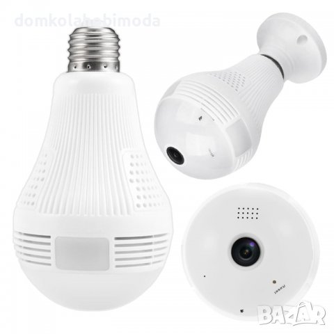 Панорамна камера тип крушка Wi-Fi, IOS и Android,HD