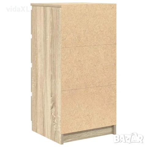 vidaXL Бюфет с чекмеджета, дъб сонома, 37,5x35x99 см, инженерно дърво, снимка 8 - Бюфети - 56148386