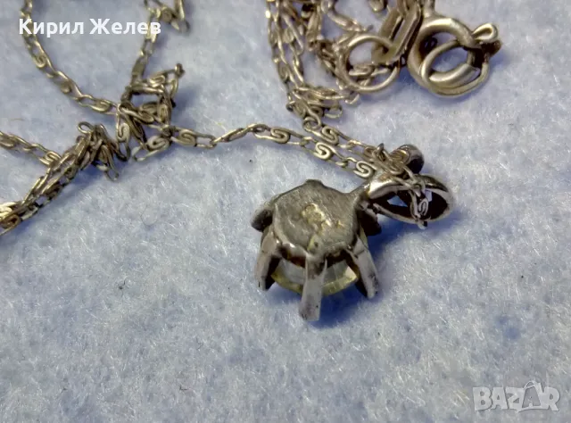 СРЕБЪРЕН МЕДАЛЬОН СРЕБРО 925 с ПРЕКРАСЕН НАТУРАЛЕН ЦИРКОН и СРЕБЪРНА ВЕРИЖКА 925 МЕЧА СТЪПКА 38673, снимка 4 - Колиета, медальони, синджири - 50416902