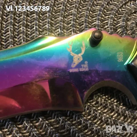 Джобен нож-100x215 mm (фолдър, сгъваем нож) The bone Edge, снимка 7 - Ножове - 50817447
