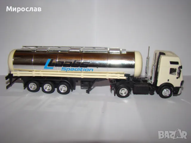 HERPA H0 1/87 MERCEDES ТИР КАМИОН МОДЕЛ КОЛИЧКА ЦИСТЕРНА, снимка 4 - Колекции - 48251141