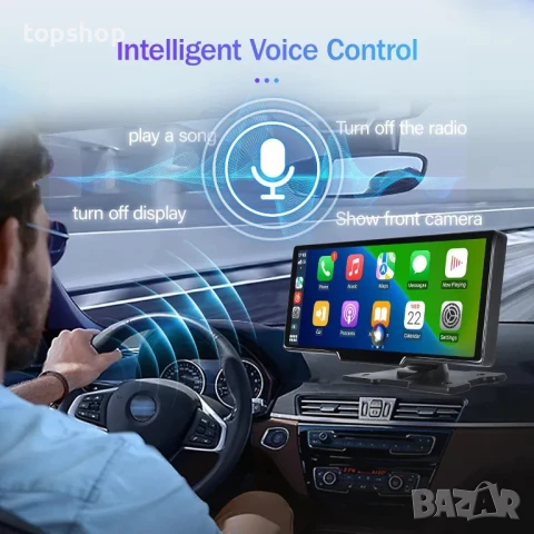 НОВА Мултимедия с Carplay, Android Auto от Westods  9.3" две камери, IPS с вграден видео регистратор, снимка 4 - Аксесоари и консумативи - 50542507