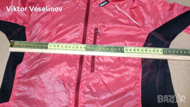 Swix Олекотено Дамско Яке с Цип Размер S Ветровка Розова, снимка 4 - Якета - 52337152
