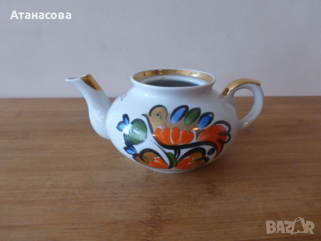 Руски порцеланов чайник Вербилки 1965 г чайниче