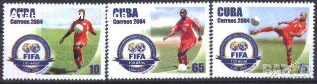 Чисти марки Спорт Футбол 100 години FIFA 2004 от Куба
