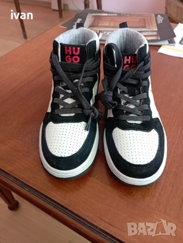 Детски маратонки HUGO
в бяло G00245 Оригинални, снимка 4 - Детски маратонки - 50698411