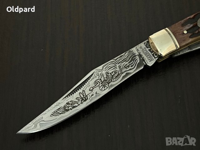 Trapper Etched - Сгъваем ловен нож с две остриета. (MR267), снимка 2 - Ножове - 41863480