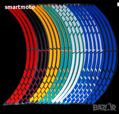 8 цвята КОМПЛЕКТ ЛЕПЕНКИ ЗА ДЖАНТА или кант KTM 17,18,19 инча кант, снимка 1