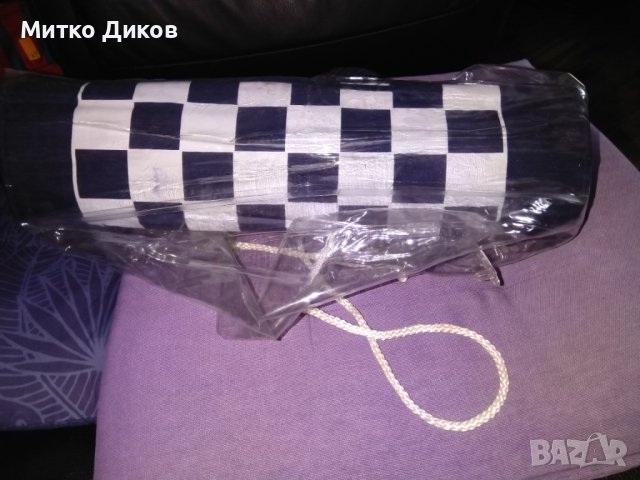 Покривало шалте ново тип сламено тип чанта за басейн за плаж с шах и табла  166х80см, снимка 2 - Водни спортове - 44391768