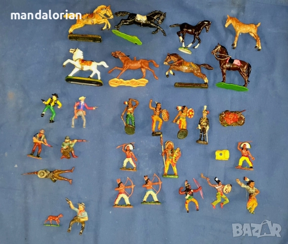 стари Пластмасови войни, индианци и каубой , снимка 2 - Колекции - 52207394