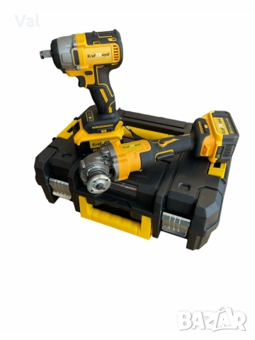 Комплект 2в1 акумулаторен гайковерт + ъглошлайф 36V 8А, снимка 3 - Винтоверти - 53671567