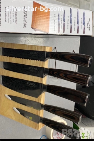 Комплект ножове Puro, снимка 3 - Прибори за хранене, готвене и сервиране - 52688793