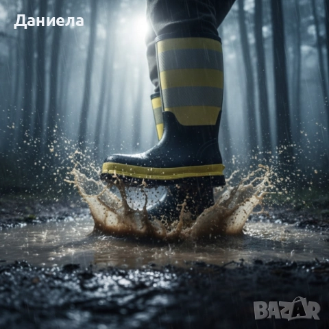 Висококачествени защитни ботуши BLACK/YELLOW – сигурна защита и комфорт при всякакви условия!, снимка 8 - Мъжки ботуши - 52018966
