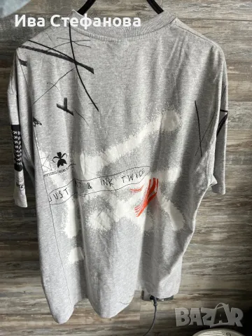 T-Shirt тениска блуза памук 100 % памучна нова zara Zara с висококачествен принт , снимка 4 - Спортни екипи - 49904484