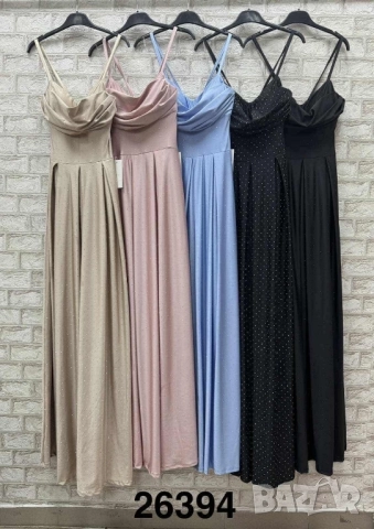 дълги сатенени рокли с камъни , снимка 5 - Рокли - 51459550