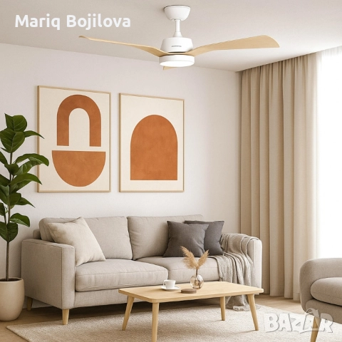 Таванен вентилатор Brizy Bright Outdoor с дистанционно управление,LED осветление, снимка 9 - Вентилатори - 51458069