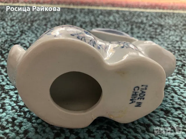 Декоративно порцеланово зайче, снимка 4 - Декорация за дома - 48677112