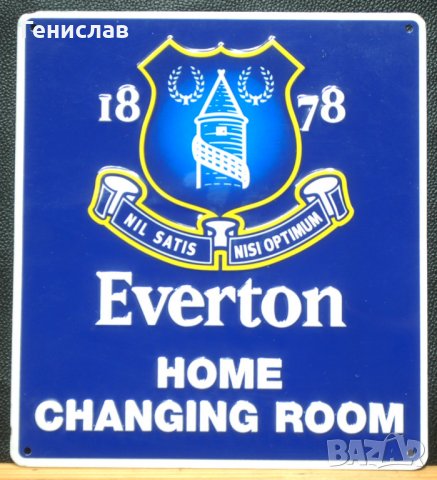 ФУТБОЛНА Метална Табела EVERTON F.C. UK, снимка 1 - Колекции - 39253960